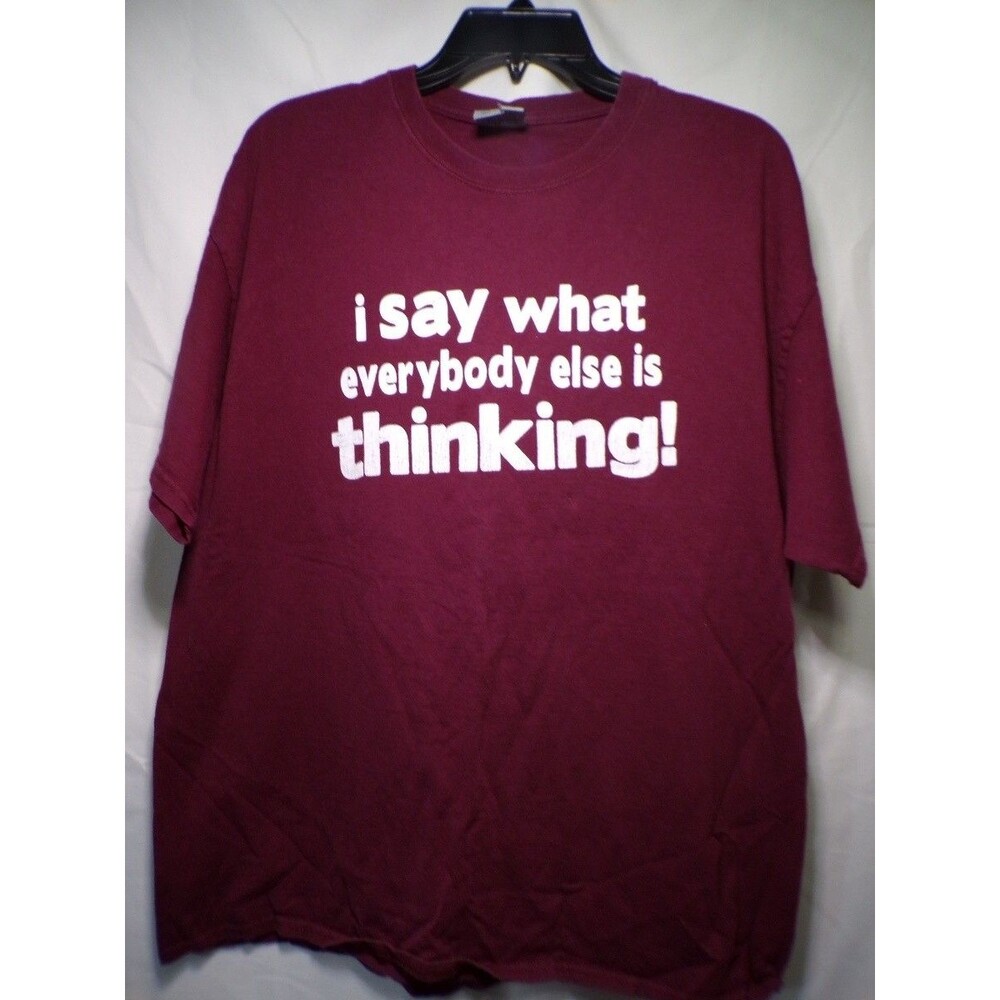 MV Sport Men's XL Graphic T Shirt Maroon Funny Sarcastic Slogan Cotton Tee